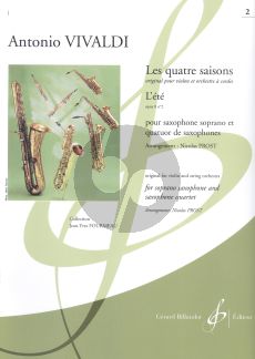 Vivaldi Les quatre saisons - L'Été Op.8 No.2 Soprano Saxophone and Saxophone Quartet