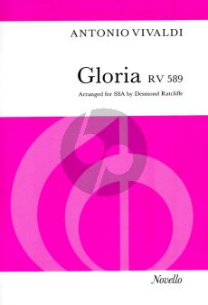 Vivaldi Gloria RV 589 SSA (Version Female Choir) (Vocal Score) (arr. Desmond Ratcliffe)