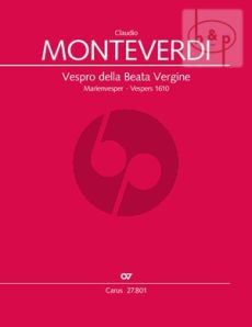 Monteverdi Vespro della Beata Vergine (Vespers 1610) (Soli-Chor-Orch.) KA