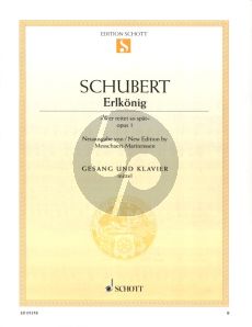 Schubert Erlkonig Wer reitet so spät fur Mittelstimme und Klavier (Neuasugabe von Messchaert-Martienssen)