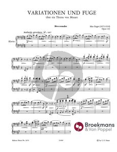 Reger Variationen & Fuge über ein Thema von Mozart Op.132 Klavier 4 Hd.