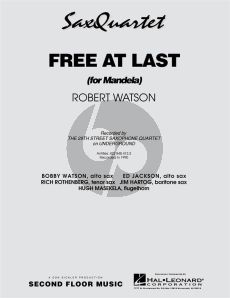 Watson Free At Last for 4 Saxophones (AATB) (Score/Parts)