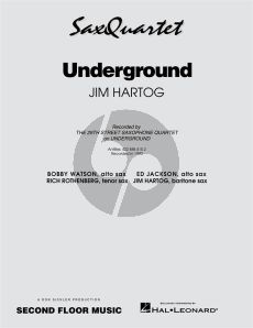 Hartog Underground for 4 Saxophones (AATB) (Score/Parts)