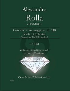Rolla Concerto in mi maggiore BI. 548 Viola - Piano (movements II & III incompleto) (Prepared by Kenneth Martinson)