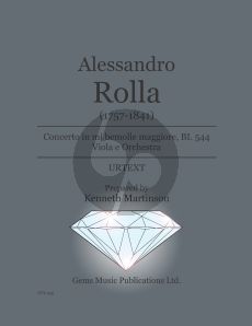 Rolla Concerto in mi bemolle maggiore BI. 544 Viola e Orchestra Score - Parts (Prepared and Edited by Kenneth Martinson) (Urtext)