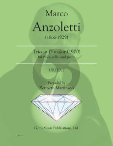 Anzoletti Trio in D major (1900) Viola - Cello - Piano (Prepared and Edited by Kenneth Martinson) (Urtext)