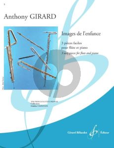 Girard Images de l'enfance Flute et Piano (3 Pieces faciles) (easy level - grade 3)