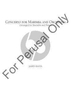 Basta Concerto for Marimba and Orchestra Edition for Marimba and Piano