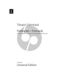 Dehnhard Postkarten / Postcards fur Flöte solo (14 kurze stucke)