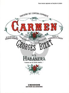 Bizet Air No.3 Habanera de Carmen for Mezzo Soprano and Piano