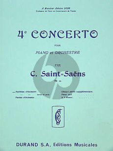 Saint-Saens Concert No.4 Opus 44 Piano et Orchestre (Study Score)