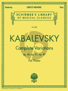 Kabalevsky Complete Variations Op. 40-51-87 for Piano