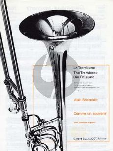 Roizenblat Comme un Souvenir Trombone(tenor)-Piano