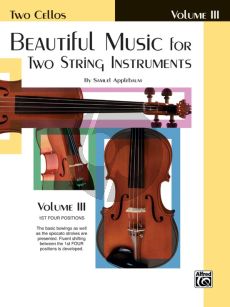 Applebaum Beautiful Music for 2 String Instruments Vol.3 for 2 Cellos (1st Four Positions)