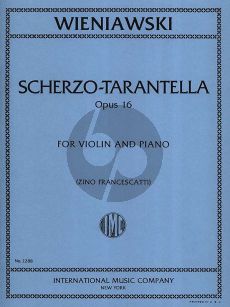 Wieniawsky Scherzo Tarantella Opus16 Violin and Piano (Zino Francescatti)