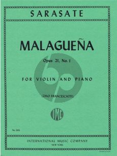 Malaquena Op.21 No.1 Violin-Piano (edited by Zino Francescatti)