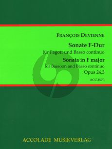 Devienne 6 Sonaten Op.24 No.3 F-dur Fagott-Bc (Jörg Dähler)