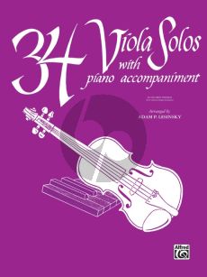 34 Viola Solos Viola and Piano (arr. Adam P. Lesinsky)