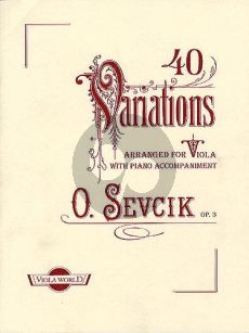Sevcik Variations op.3 arranged for Viola and Piano