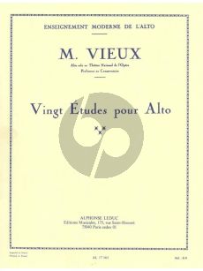 Vieux 20 Etudes pour Alto