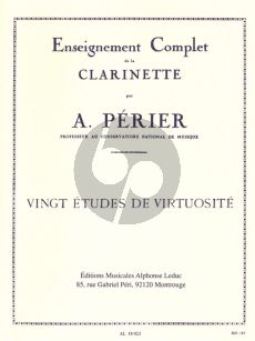 Perier 20 Etudes de Virtuosite pour Clarinette