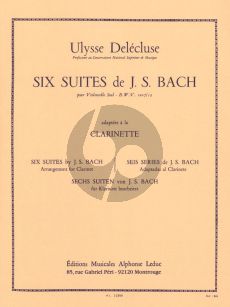 6 Cello Suites (arranged for Clarinet by Delecluse)