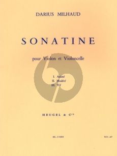 Milhaud Sonatine Opus 324 Violon et Violoncelle
