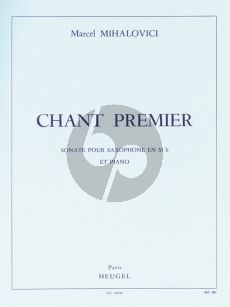Mihalovici Chant Premier Op.103 Saxophone tenor et Piano