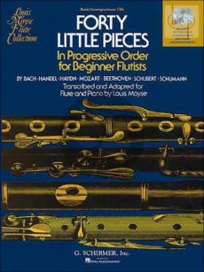 Moyse 40 Little Pieces in Progressive Order for Beginner Flutists for Flute and Piano (Book and Online Audio Access)