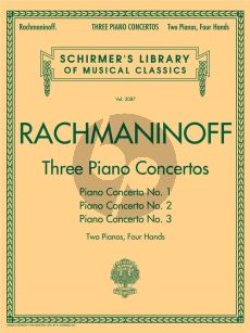 Rachmaninoff 3 Piano Concertos No. 1 - 2 - 3 Piano and Orchestra (piano reduction)