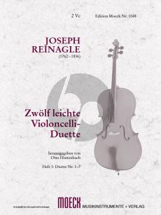 Reinagle Leichte Violoncello Duette Vol.1 (No.1 - 7) (for the use of beginners) (Huttenbach)