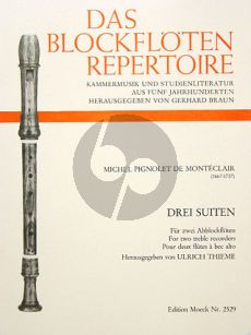 Monteclair 3 Suiten 2 Altblockflöten (Concert No.2 - 4 - 5) (Ulrich Thieme)