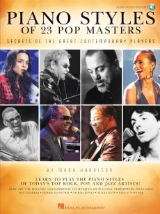 Harrison Piano Styles of 23 Pop Masters Book with Audio Online (Secrets of the Great Contemporary Players)