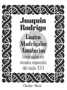 Rodrigo 4 Madrigales Amatorios Medium Voice and Piano (Spanish/English)