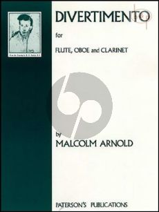 Arnold Divertimento Op.37 Flute-Oboe and Clarinet (1952) (Parts)