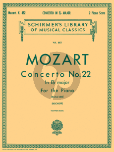 Mozart Concerto No.22 E-flat Major KV 482 Reduction 2 Pianos Edited by E Bischoff