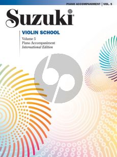 Suzuki Violin School Vol. 5 Piano Accompaniments (international edition)