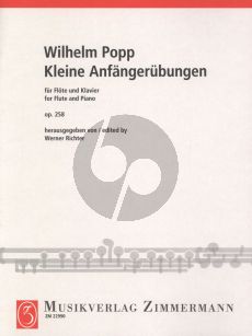 Popp Kleine Anfanger Ubungen Op. 258 Flöte und Klavier (Werner Richter)