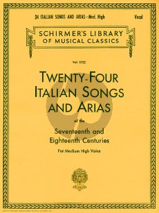 24 Italian Songs & Arias of the 17th & 18th Century Medium High