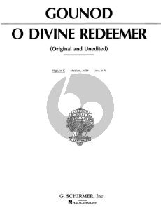 Gounod O Divine Redeemer High Voice in C and Piano