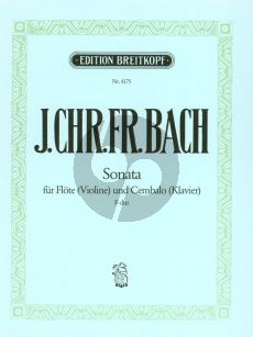 Bach Sonate F dur fur Flote[Violine und Bc [Klavier] (Herausgegeben von Wilhelm Hinnenthal)