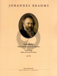 Brahms Liebeslieder Walzer Op.52A Klavier zu 4 Hande (edited by Joachim Draheim)