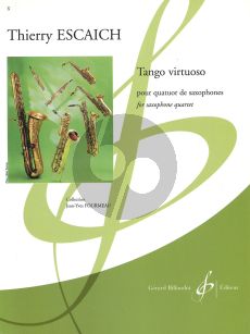 Escaich Tango Virtuoso Saxophone Quartet Score/Parts