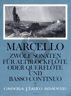 Marcello 12 Sonaten Op.2 Vol.4 (No.10 - 12) Treble Recorder[Flute] and Bc (Willy Hess) (Amadeus)