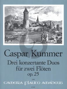 Kummer 3 konzertante Duos Op.25 fur 2 Floten Stimmen (Bernhard Pauler)