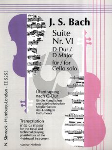 Bach Suite No.6 D-dur BWV 1012 Violoncello (Lothar Niefind)