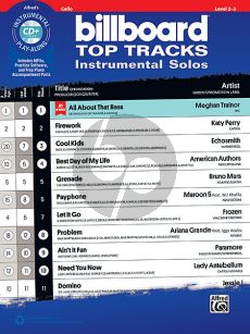 Billboard Top Tracks Instrumental Solos Violoncello (Bk-Cd)