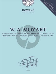 Mozart Rondo D-major KV 184 Anh-Andante C-major KV 315 Flute and Piano (Bk-Cd) (Dowani)