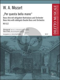 Mozart Per Questa bella Mano KV 612 Bass/Bariton-Kontrabass und Orchester Partitur (Malaric)