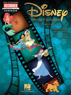Disney Disney Movie Favorites 9 Hits Arranged for Recorder Solo or Duet